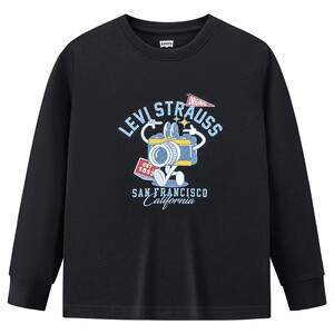
Levis Levis children's boys' round neck long-sleeved T-shirt 2026 spring new children's wear pullover girls' tops