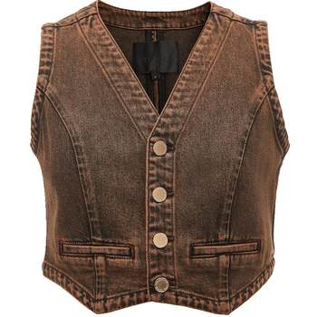 ONLY sleeveless short cardigan denim vest