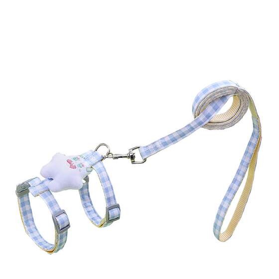 Cat traction rope, special harness for cats when walking cats out, adjustable I-shaped shape to prevent break-away and not strangle the neck for walking cats