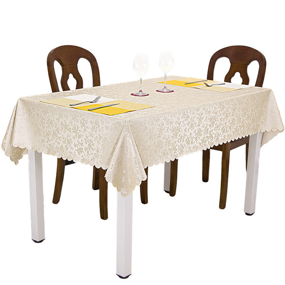 Dining table cloth waterproof table matcha table cloth table cloth cloth art anti -hot -free long square European -style hotel round table cloth