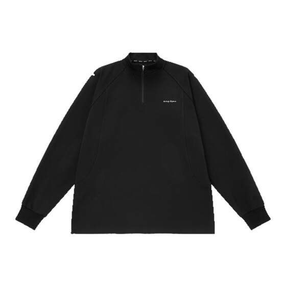 
Lu Xiaohu ACTUP half-zip design stand-up collar long-sleeved T-shirt spring men's three-dimensional pressed texture sweatshirt trendy