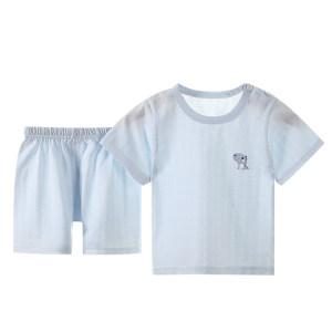 Baby cotton short -sleeved suit Small and medium -sized whole cotton cotton T -shirt shorts, two -piece men's children, half -sleeved suit children's clothing