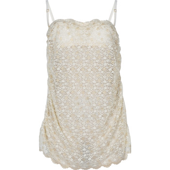 
Superr new retro bee gold perspective lace suspender women's summer short top original design