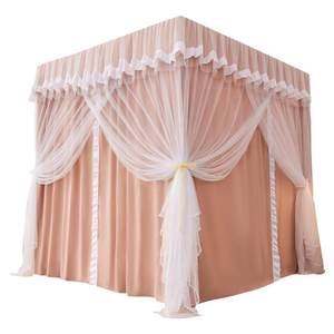 
Blackout palace mosquito net bed curtain curtain princess style closed one-piece dustproof floor-standing double home warm 1.8m