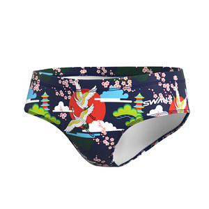 swans swim trunks men's quick-drying and anti-embarrassing professional racing large size 2025 new triangle men's swimwear equipment