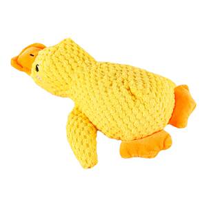 
Plush dog toy to accompany sleeping little yellow duck, resistant to grinding teeth and making sounds to relieve boredom, cat pet toy charging duck blue elephant