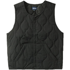 
Mountain outdoor large pocket light and thin collarless quilted cotton vest Japanese layered warm cotton vest casual jacket