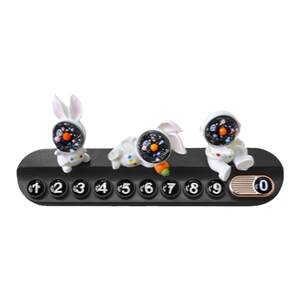 Car temporary parking number plate Creative personality car, car movement, car, license plate phone license plate cute rabbit decoration