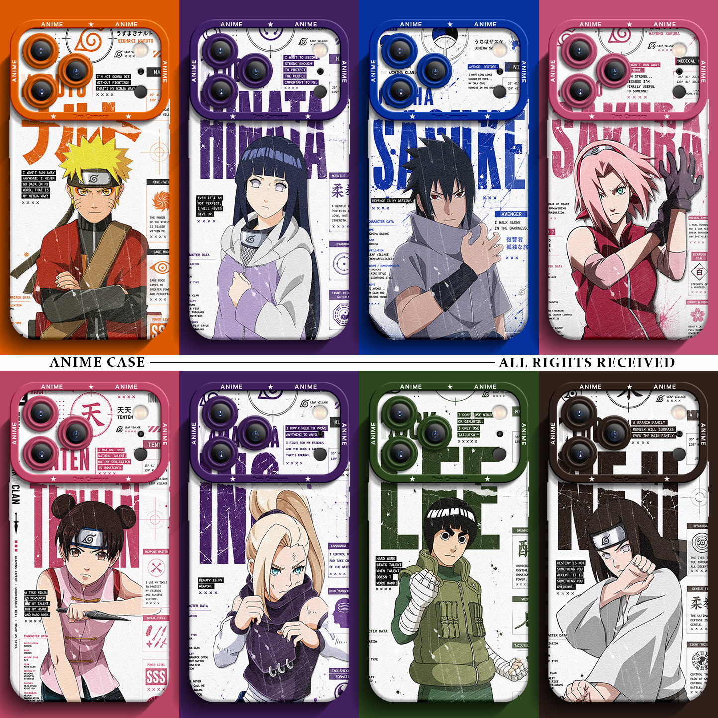 Naruto Uzumaki & Hinata Hyuga Anime Eye Lens 15 Phone Cases for iPhone 13 - 17