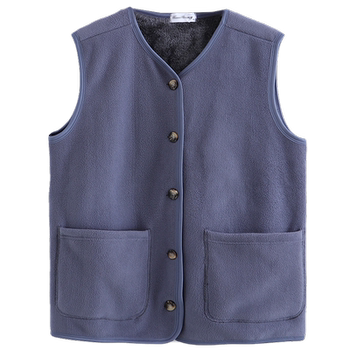 Large -size coral velvet plus vest women's commute Korean version
