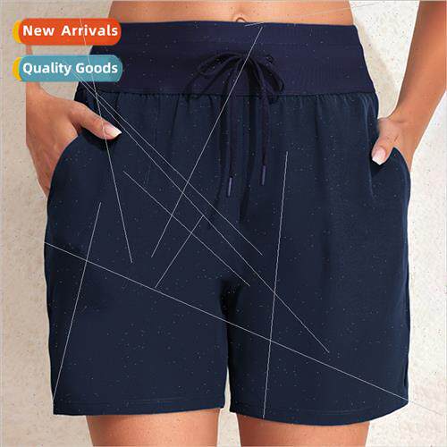 New solid color quadrangle swim trunks summer beach vacation