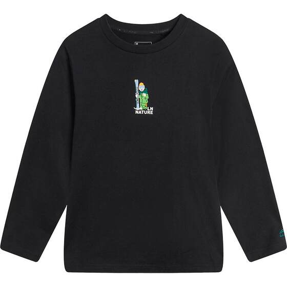 
The same Li Ning children's outdoor long-sleeved T-shirt bottoming shirt boys' tops spring and summer styles for girls and boys in the mall.
