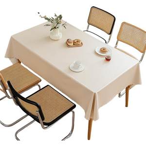 
Light luxury creamy tablecloth without washing, waterproof and oil-proof atmosphere tea table mat PVC rectangular dining tablecloth fabric