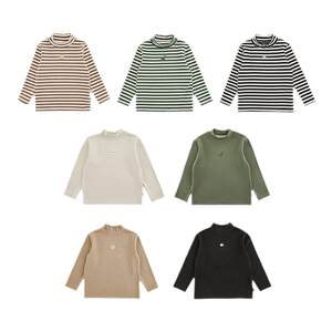 
Youyou Boys 2025 new long-sleeved multi-color half-high-neck T-shirt autumn and winter fashion versatile children's base shirt trendy