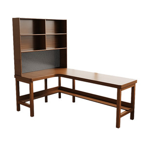 
Solid wood corner desk bookshelf integrated with windowsill student home study bookcase writing desk bedroom office computer