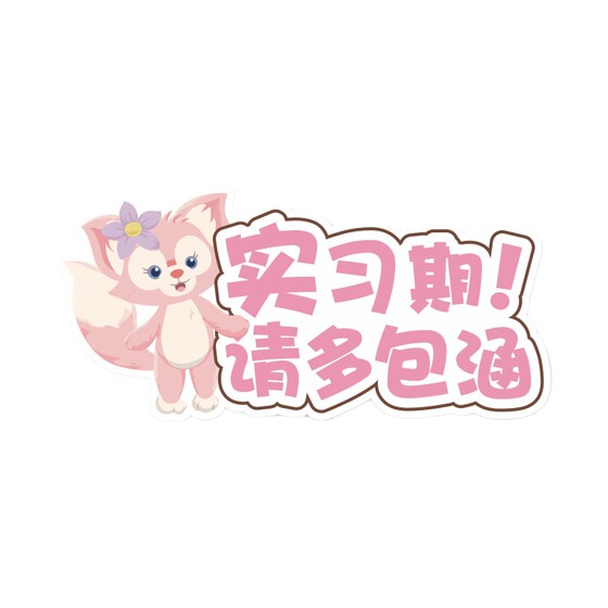 
Internship car stickers for new female drivers on the road magnetic stickers reflective logo cute car decoration stickers magnetic new model