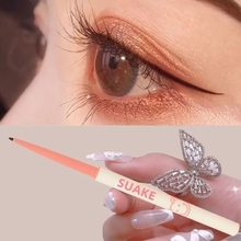 The eyeliner gel pen is extremely thin, durable, waterproof, sweat resistant, and color resistant. Novice Lying Silkworm eyeliner pen two in one