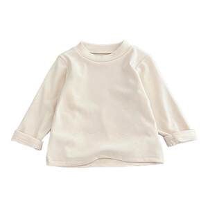 
Boys spring and autumn half turtleneck solid color long-sleeved T-shirt baby boy Korean style round neck bottoming shirt baby versatile top