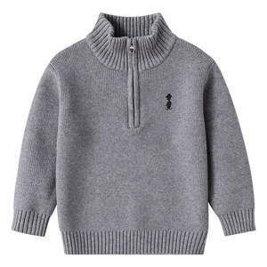 
Children's clothing boys' half turtleneck sweater winter new style children's long-sleeved sweater medium and large children's top boy winter fashion
