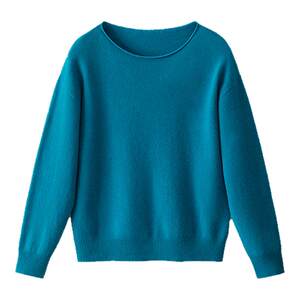
The year's favorite <Matlu Blue> wool/cashmere blend thickened knitted sweater base layer outer top