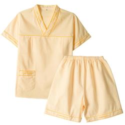Noble Yellow Sweat Steamer Suit For Women 2023 Pure Cotton High-end Sauna Suit For Men Plus Size Couple Suit Chinese Style Children's Bath Suit