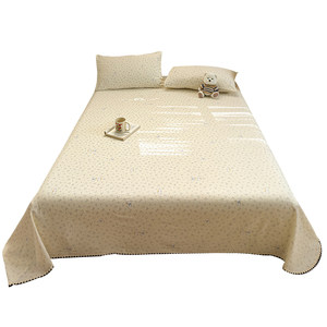 
Spring and summer Class A maternal and infant grade double-layer gauze black small lace single sheet single-piece dormitory pillowcase three-piece thickened set