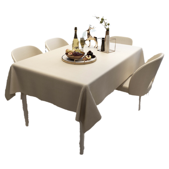 Rectangular PVC solid -color tablecloth Nordic red cloth red cloth, waterproof oil anti -hot -free tea -free tea -free tea table cloth round