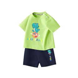 La Chapelle Children's Short-sleeved Suit 2023 New Cotton Summer Boy's Shorts Baby Baby Clothes Children's Clothing