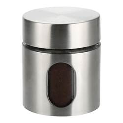 Stainless steel glass coffee powder sealed jar portable small bottle