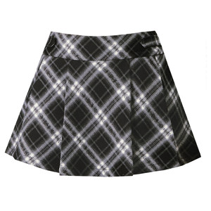 
fragileheart fragile store preppy retro plaid pleated skirt versatile skirt a-line skirt