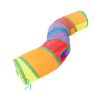 Cat Tunnel Cat Toy Drilling Hole to Relieve Boredom and Funny Cat Artifact Rainbow Maze Channel Foldable Telescopic Sound Paper Pipe