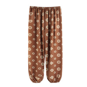 
Tiancheng Ke Tang made Hanfu Blossoms Large Size Loose Cotton Silk Mosquito Repellent Pants Thin Women's Summer Pajamas Adult Beach Pants
