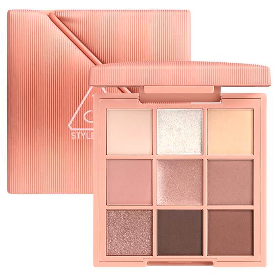 
[New product launch] 3CE nine-color makeup palette, nine-color eye shadow, butter mousse, satin powder, nude rice gauze gift