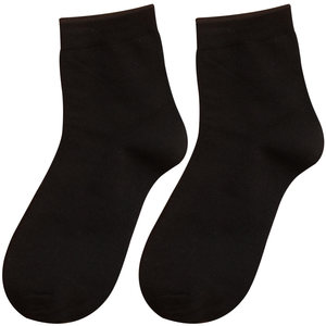 Thickened women's solid color medium-tube cotton socks extended thickened cotton quality warm winter women's socks casual long waist
