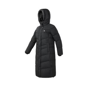 
FILA official women's long down jacket for winter new basic fitness sports hooded top