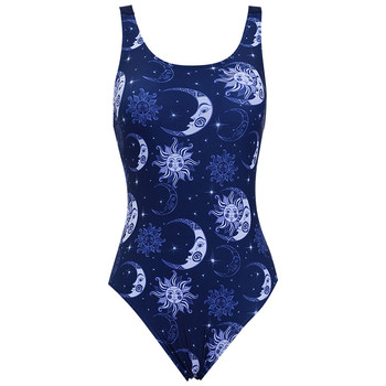 Yimeishan sleeveless printed one-piece swimsuit