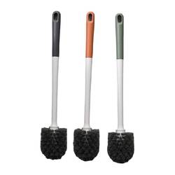 Long-handled wall-mounted toilet brush with no dead ends