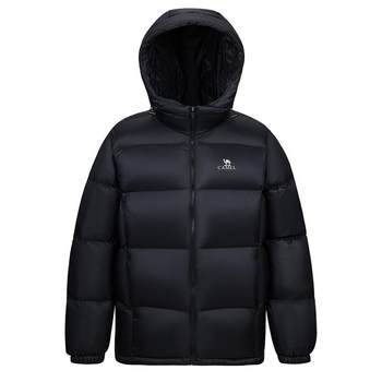 Camel men and women down jacket hooded 2025 new style