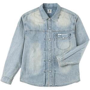 
Lee101st Anniversary Men's Denim Shirt Mall Style 26 Xia Xin Comfort Edition Lapel Retro Light Blue