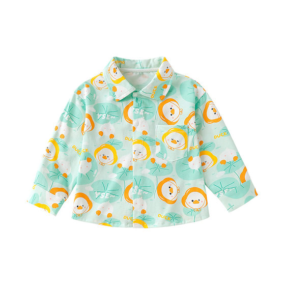 
Boys pure cotton shirt spring and autumn baby children a type T-shirt autumn baby cartoon long-sleeved shirt outfit top