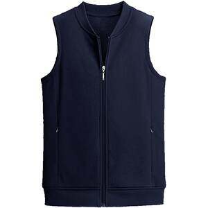 
Cuannuo men's vest spring and autumn thin pure cotton vest sleeveless youth, middle-aged and elderly round neck vest loose horse clip jacket