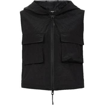 ONLY light and thin solid color large pocket short vest

