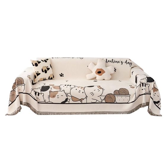 
Sofa cover cloth 2024 new non-slip sofa towel cartoon chenille sofa blanket all seasons universal full cover sofa cushion