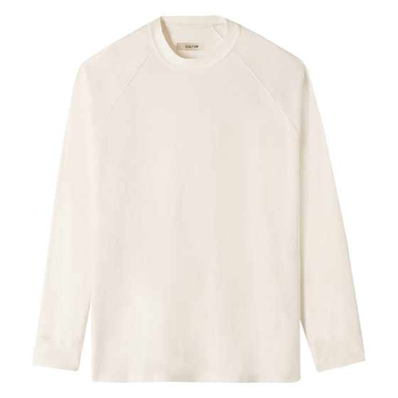 
[Selected 100% Cotton] CULTUM versatile loose H-shaped raglan sleeves with bottoming shirt, round neck long-sleeved T-shirt for men