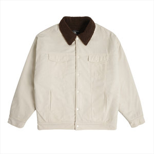 
BD Barn style sherpa jacket men's winter thickened lapel embroidered jacket jacket men's loose and warm
