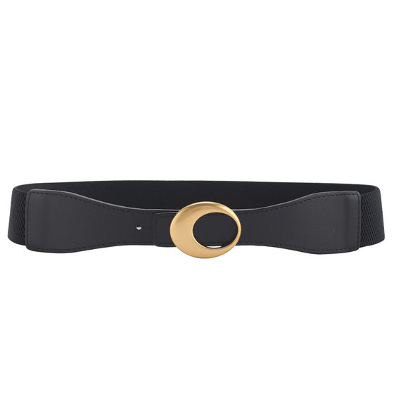 Spring and summer belt for women with genuine leather decoration, first-layer cowhide, slim waistband, elasticated sweater, jacket, down jacket trouser belt