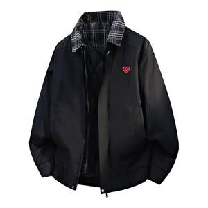 
Charles Heart American fake two-piece cotton coat for men and women in autumn and winter thickened warm padded jackets couple coats