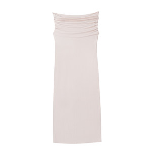 
ZzZHANG summer romance_off-the-shoulder one-line collar slim dress fashionable long skirt spring and summer