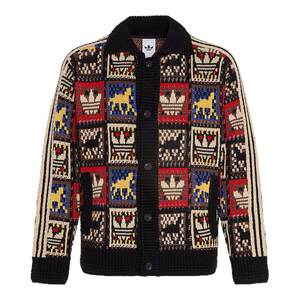 
Adidas Adidas sweater Year of the Horse New Year for men and women lazy loose cardigan knitted jacket KR2801