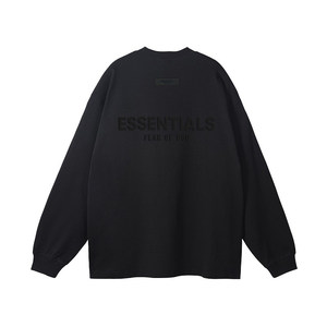 
Letters ESSENTLAIS FOGESS2026 long-sleeved T-shirt for men and women hip-hop heavyweight T-shirt trendy brand high street American style